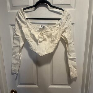 Princess Polly Ivory Long Sleeve Blouse